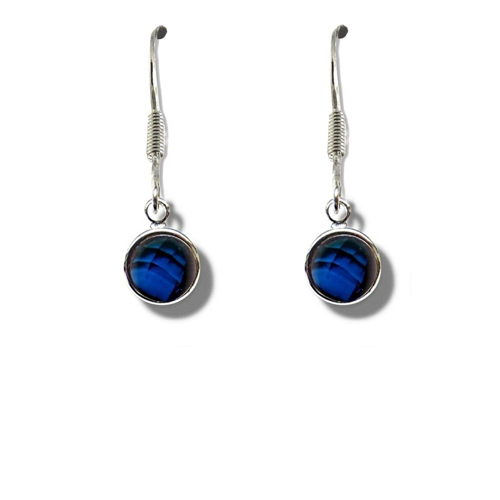 September Birthstone Drop Earrings - bright blue
