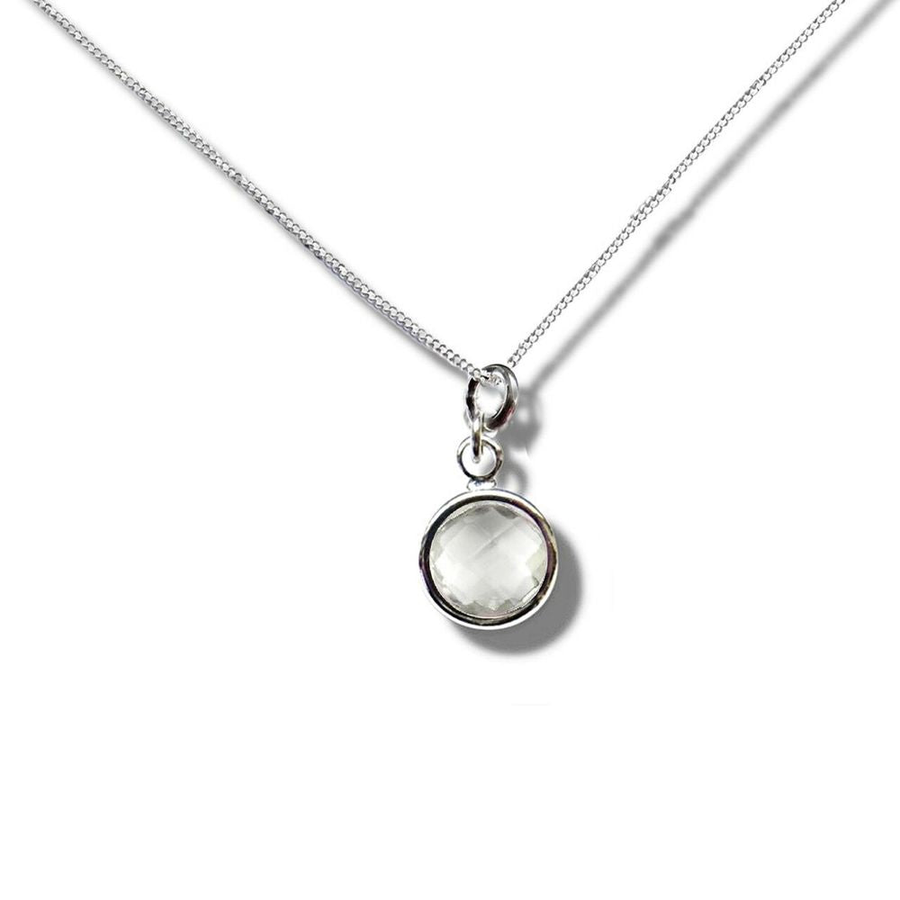Sparkling April Birthstone Necklace - Crystal Charm